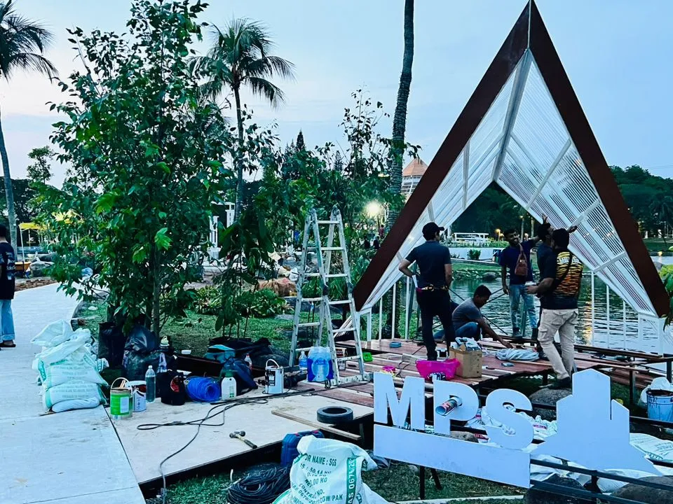 PERSIAPAN LAMAN PAMERAN SEMPENA HLN 2024
