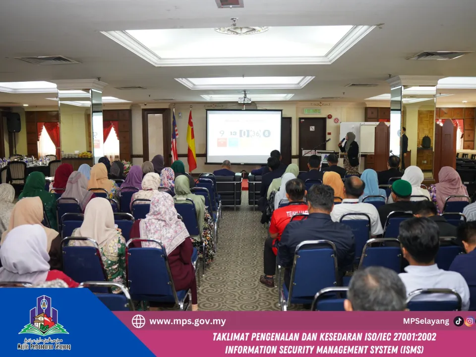 TAKLIMAT PENGENALAN DAN KESEDARAN ISO@IEC 270012022 INFORMATION SECURITY MANAGEMENT SYSTEM (ISMS)